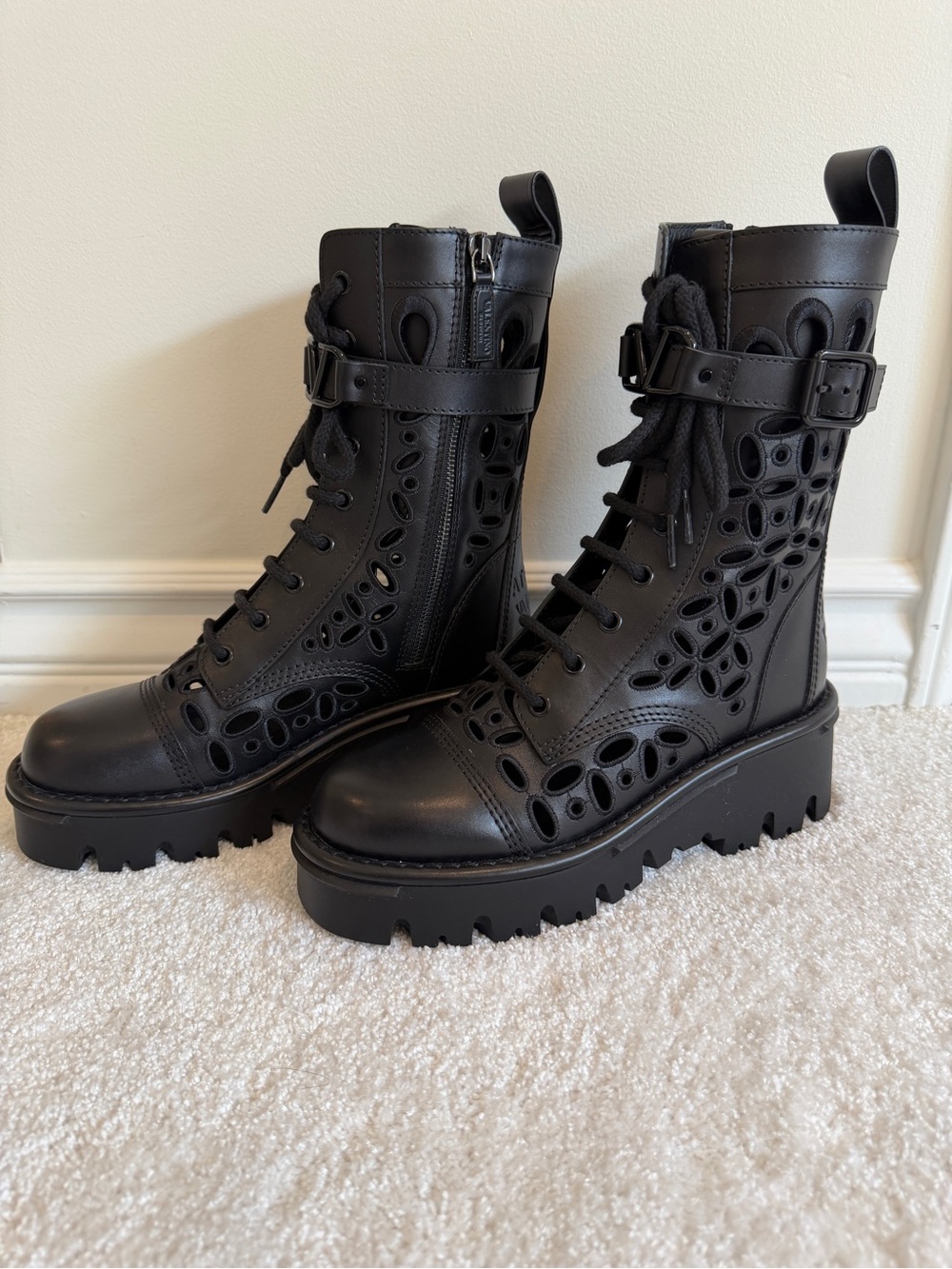 Valentino Garavani Atelier 08 San Gallo Edition leather boots